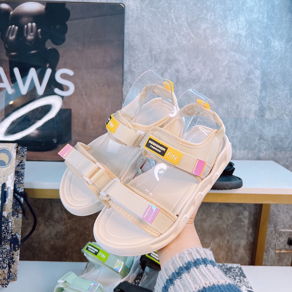 Dép học sinh dép nữ quai ngang chất quai dù mềm và đế cao su non êm chân đi học đi chơi phù hợp mọi lứa tuổi