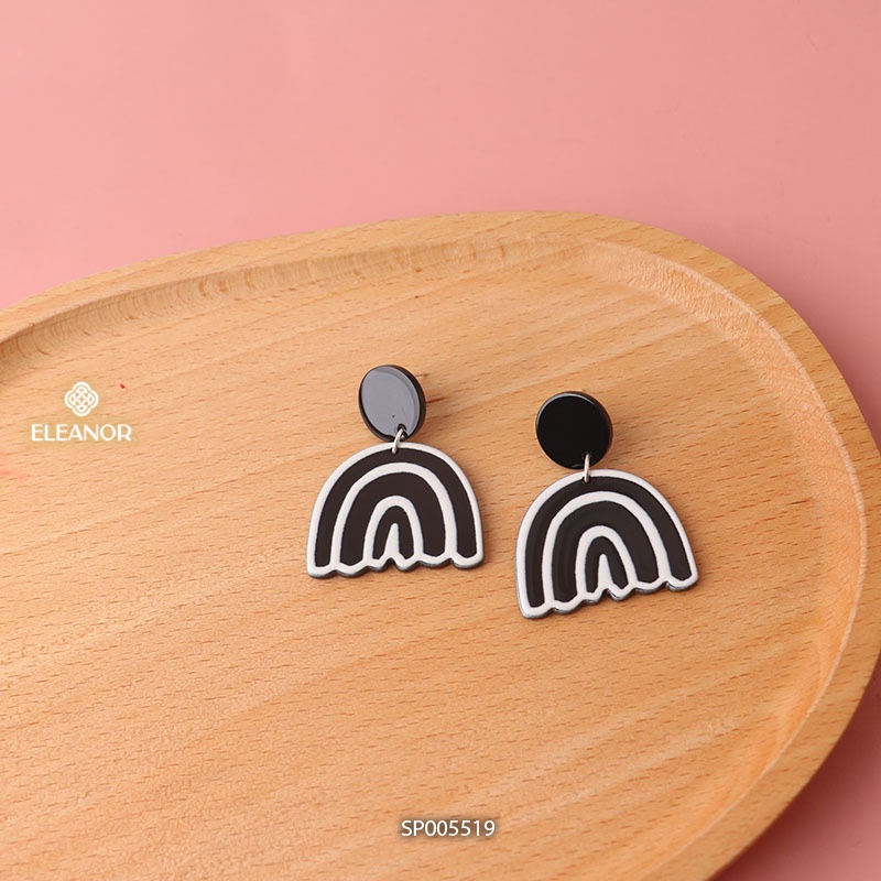 Bông tai nữ chuôi bạc 925 Eleanor Accessories hình cầu vòng phong cách trẻ trung phụ kiện trang sức xinh xắn 5519