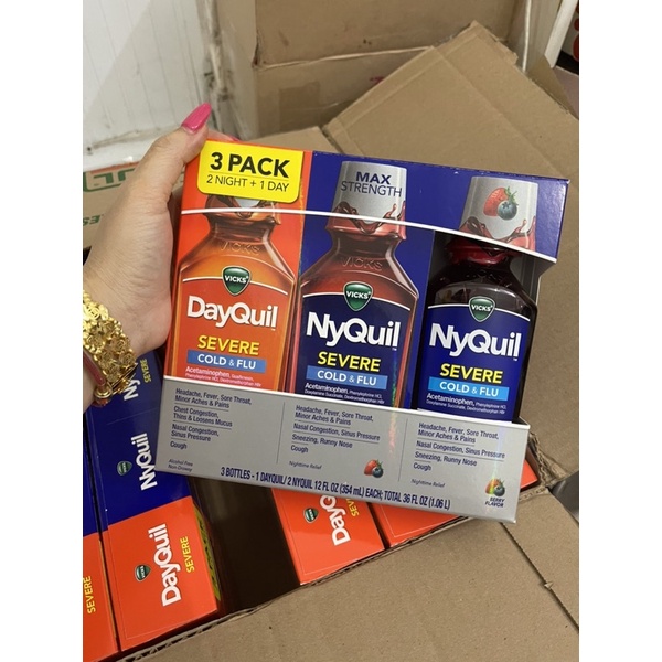 Dayquil nyquil severe cold flu siro vị trái cây giảm ho