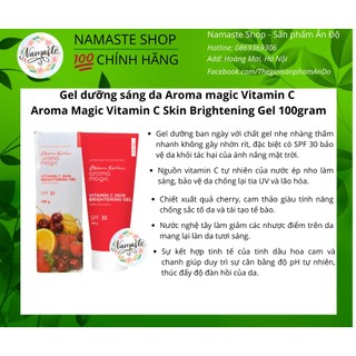 Gel dưỡng sáng da Vitamin C - Aroma Magic Vitamin C Skin Lightening Gel 100ml