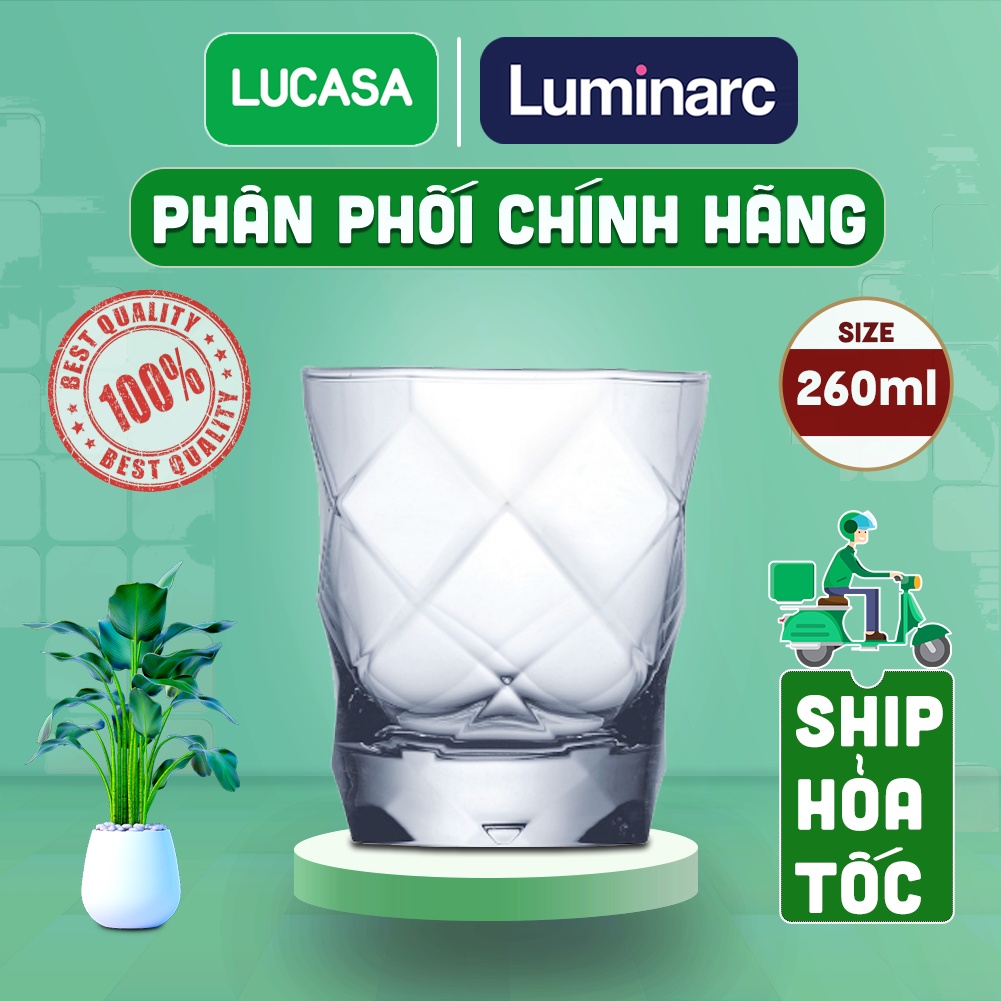 Bộ 6 Ly Thủy Tinh Luminarc Louvre 260ml - Loại Thấp BOL1808 | Phân Phối Chính Hãng