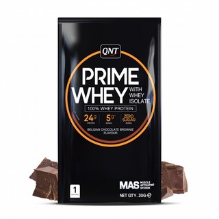 Whey protein isolate bột sữa protein tăng cơ giảm mỡ QNT prime whey protein isolate vị chocolate gói - 30g BFitness