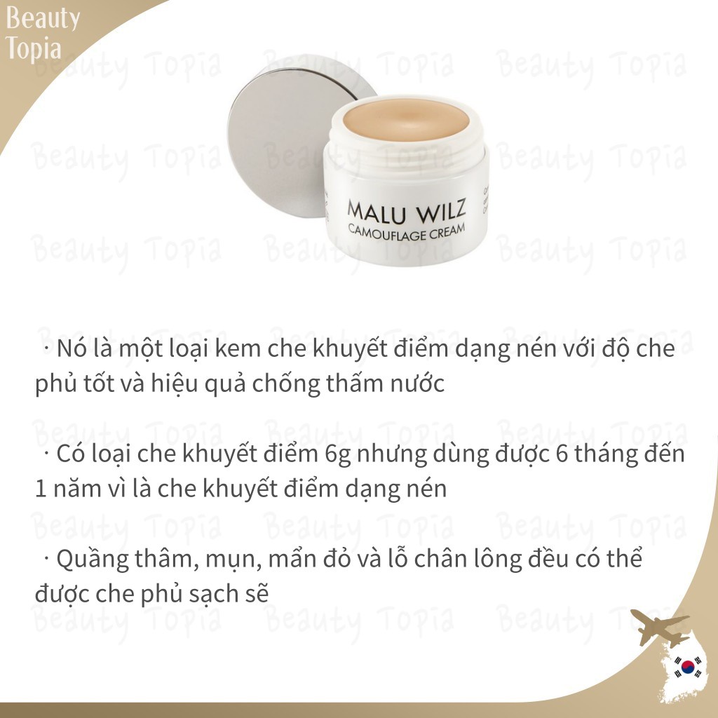 MALU WILZ kem che khuyết điểm Camouflage Cream Concealer 6g