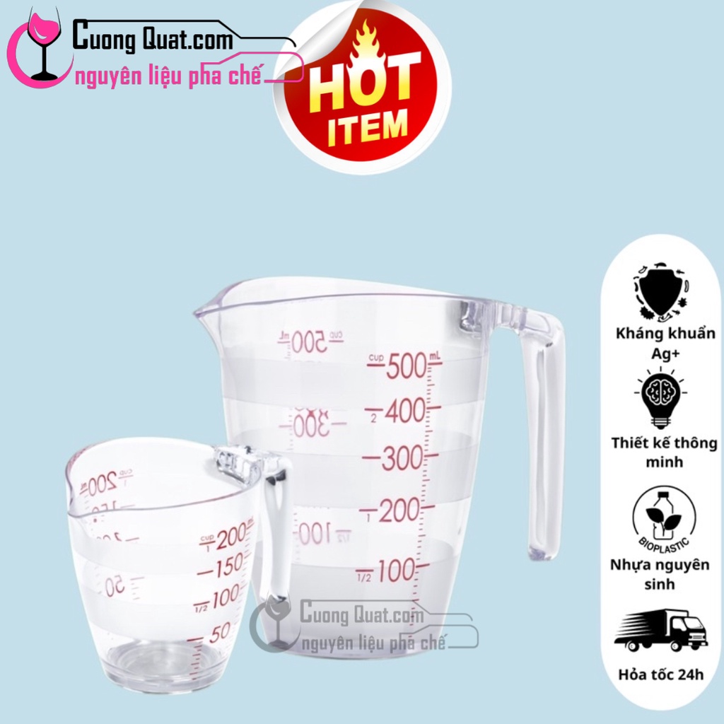Đong Chia Vạch Yoko INOCHI Chịu Nhiệt 200ml, 500ml