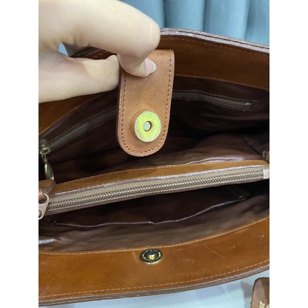 Túi si hiệu MORESCO KAWANO da bò miếng đan cực chất