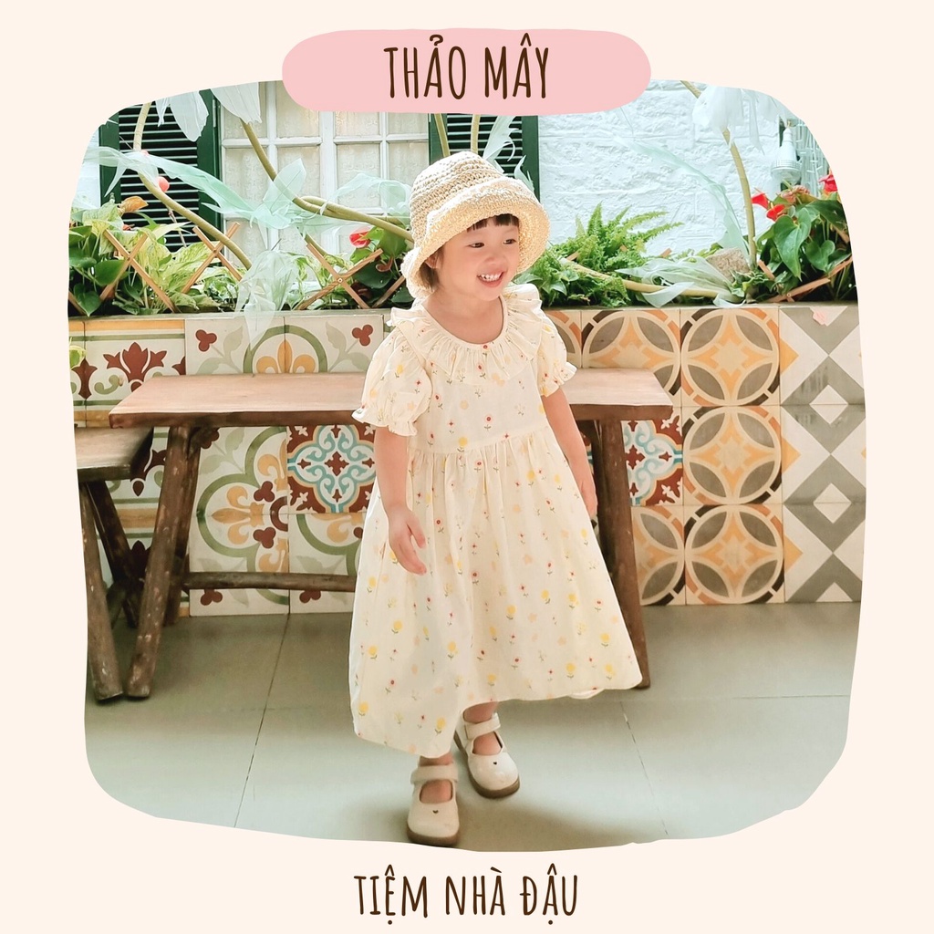 [Tiệm nhà Đậu] Thảo Mây - Đầm cotton bé gái thiết kế