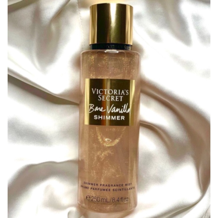 Xịt thơm nước hoa toàn thân có nhũ Victoria Secret - Bare Vanilla Shimmer 250ml