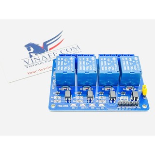 Module Relay 4 Kênh 12V 10A Âm Kích