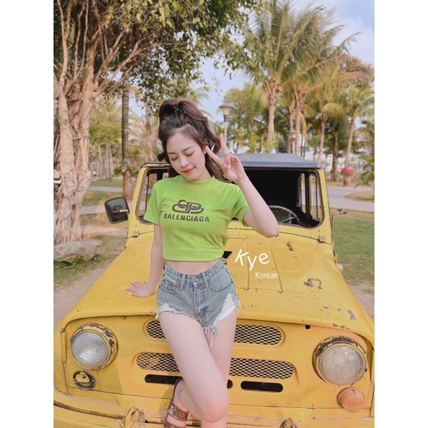 Áo Thun Croptop Tay Ngắn BB Chuẩn Form, Phong Cách Trẻ Trung Sành Điệu