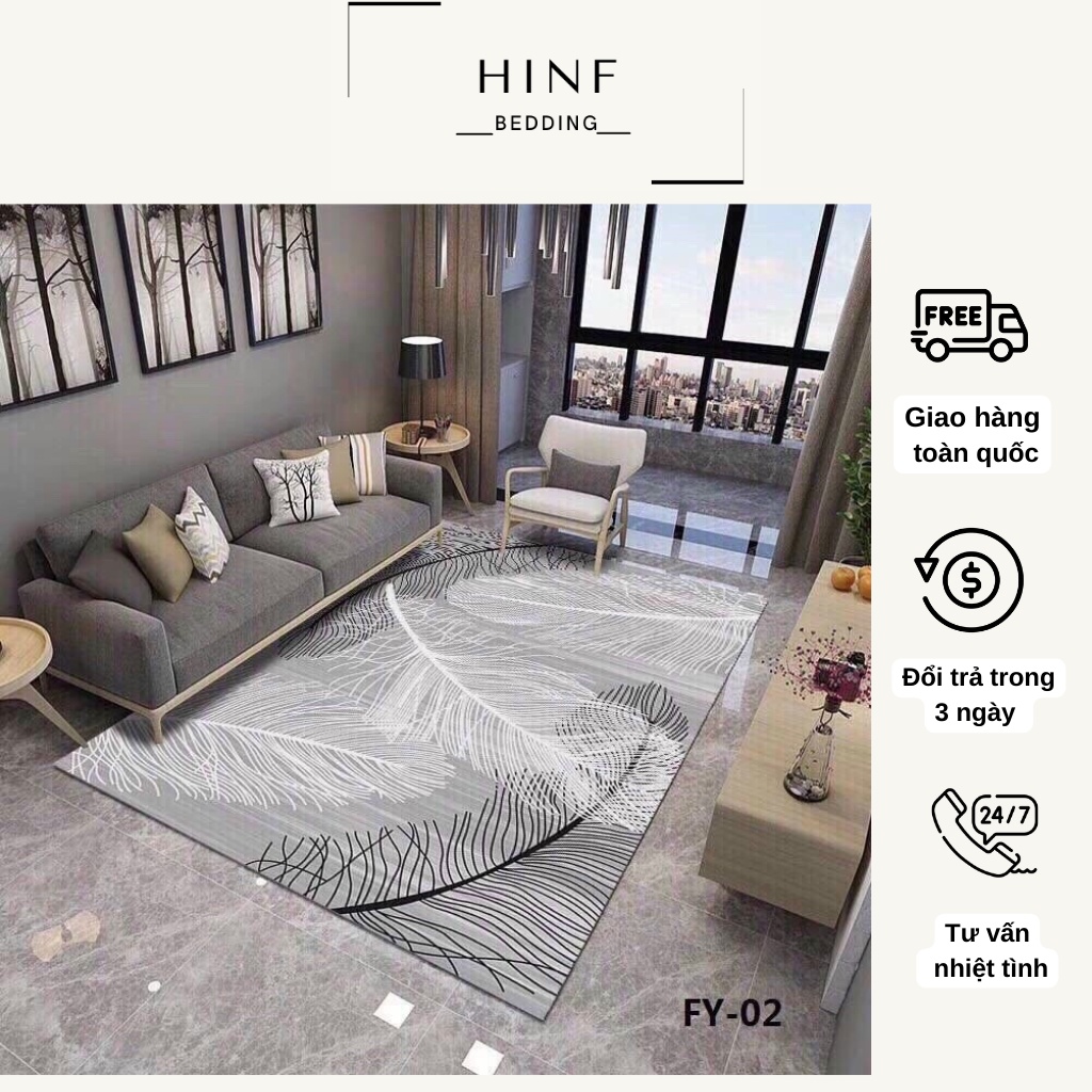 Thảm trải sàn Bali 5D trang trí phòng khách , phòng ngủ họa tiết hiện đại sang trọng hàng nhập khẩu