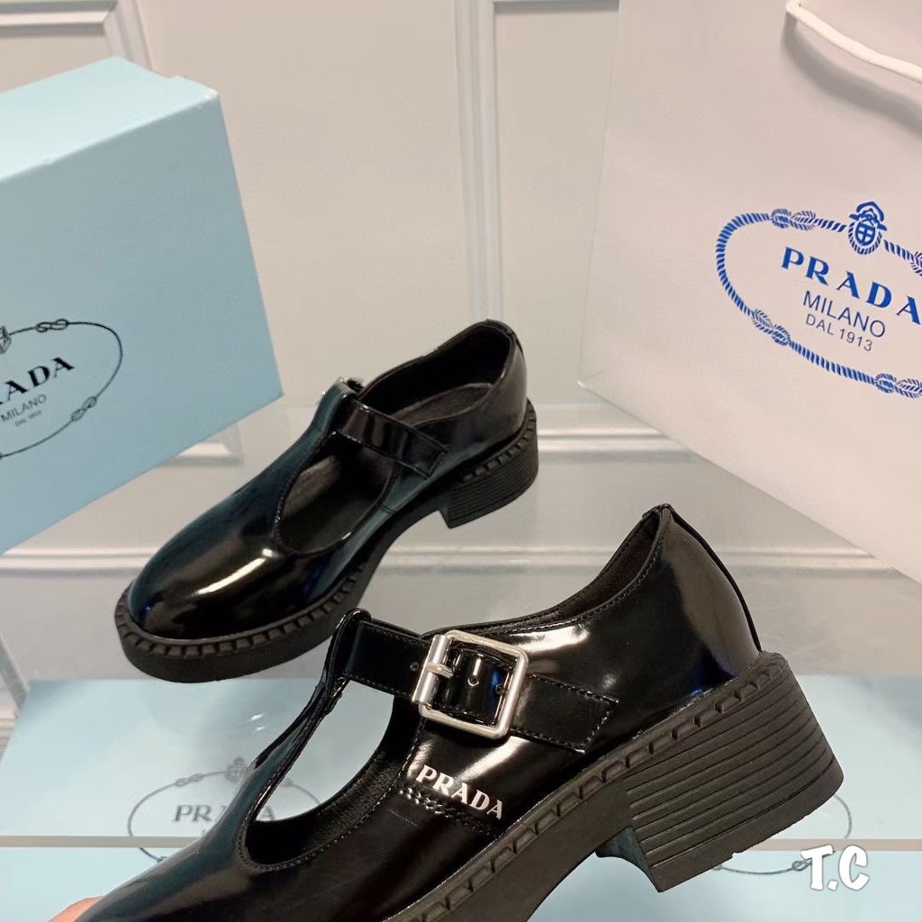 GIÀY BÚP BÊ PRADA DA BÓNG