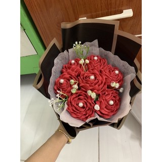 [HOA GIÁ RẺ]  Hoa Hồng Giấy Bó 7 Bông