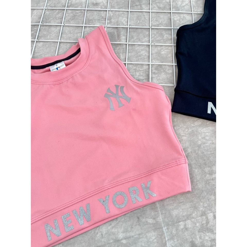 Áo Tập NY MLB Kèm Mút Ngực Hàng Xuất Dư 2 Màu Đen Hồng