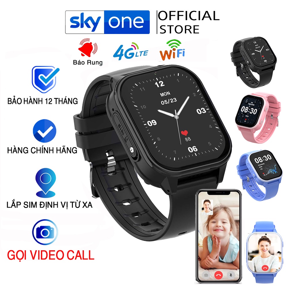 Đồng Hồ Định Vị Trẻ Em SKYONE Wonlex KT19  Video Call, Dung Lượng Pin Khủng, Chống Nước - CÓ RUNG - CHÍNH HÃNG