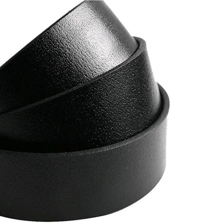 Thắt Lưng Không Đầu KHóa Nam Màu Đen Da Bò Thật 1 Lớp Không Sơn Độ Bền 3 Năm