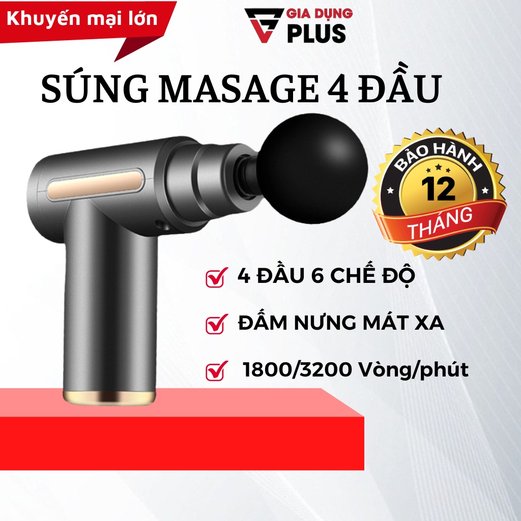 Máy MASAGE Cầm Tay mini 6 Chế Độ Cao Cấp, Mát Xa Cổ, Vai