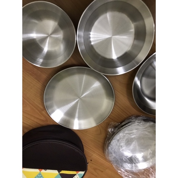 Bộ bát đĩa gia đình dã ngoại 16 ~ 17 ~ 22 món thép không gỉ sus 304 hiệu CLS