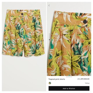Quần short hoa Mango auth vợt sale