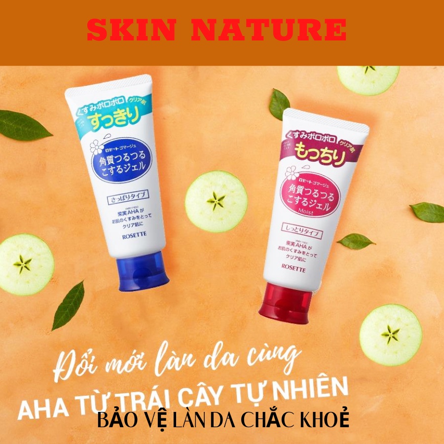 Tẩy da chết Rosette Nhật Bản, peeling gel Nhật Bản 120g, gel tẩy tế bào chết cho da mặt