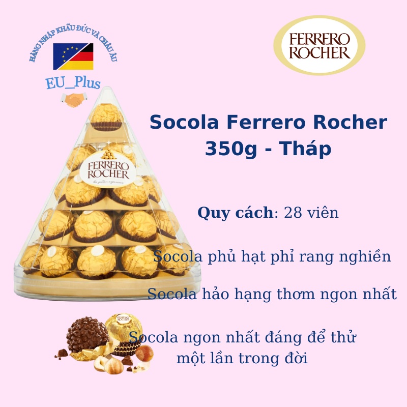 Socola Ferrero Rocher Ý hình tháp 350gr - mẫu mới 2024