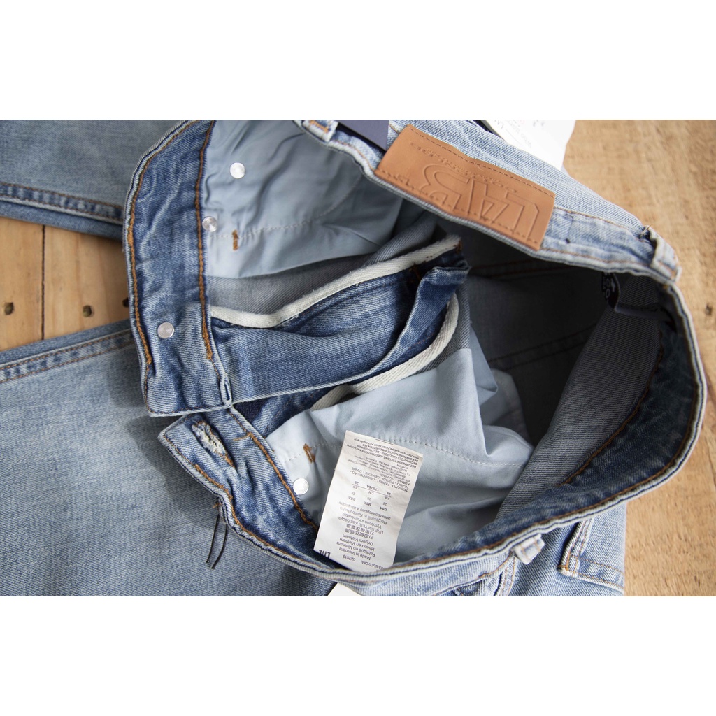 Quần jean nam LAB+ COTTONLAB màu xanh bạc mài nhẹ chất co giãn from slimfit mã - 2255