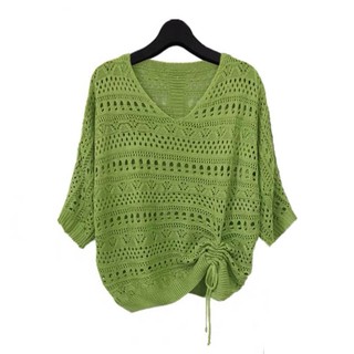 (sẵn) ÁO LEN LỖ CROPTOP