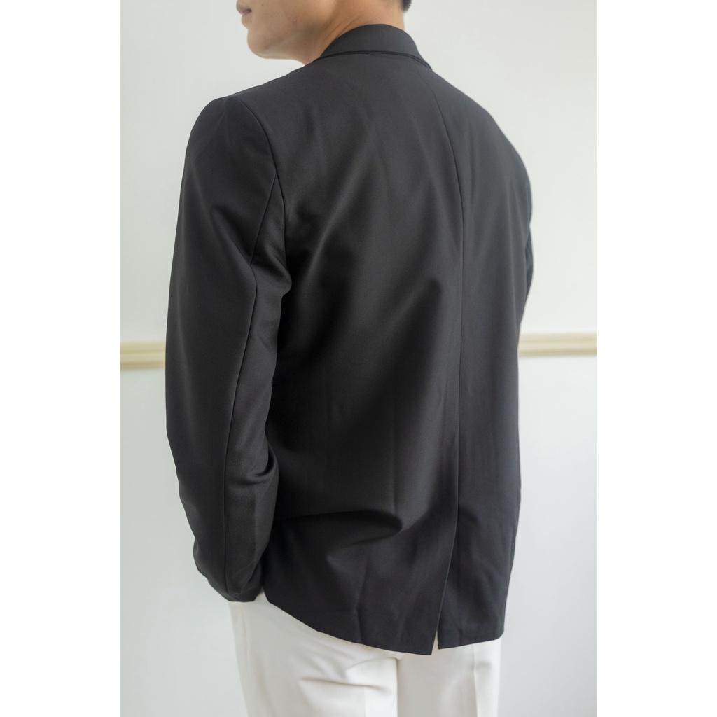 Áo vest blazer nam VÂU màu đen cơ bản áo khoác công sở trẻ trung dài tay 1 lớp và 2 lớp phong cách Hàn Quốc | BigBuy360 - bigbuy360.vn