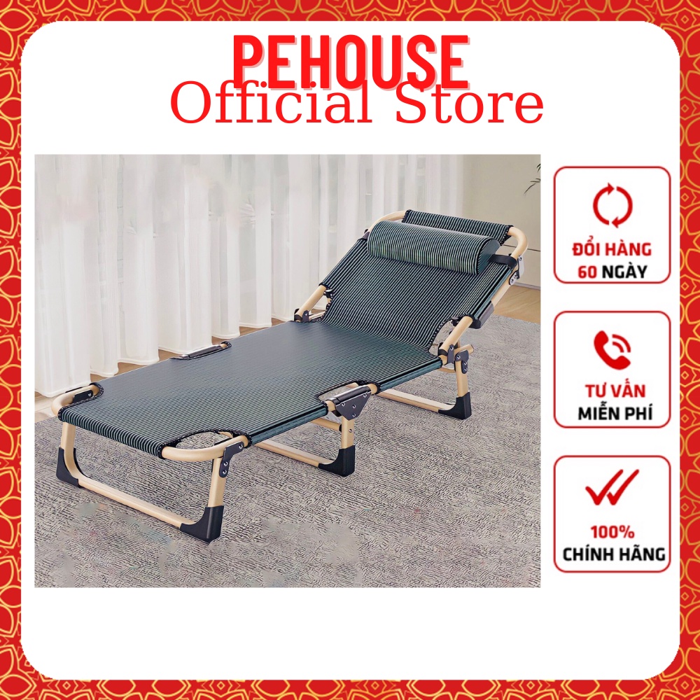 Giường Ngủ Văn Phòng Gấp Gọn Thông Minh Di Động 4 Chân PH23115 Giường Xếp Khung Thép Sơn Tĩnh Điện
