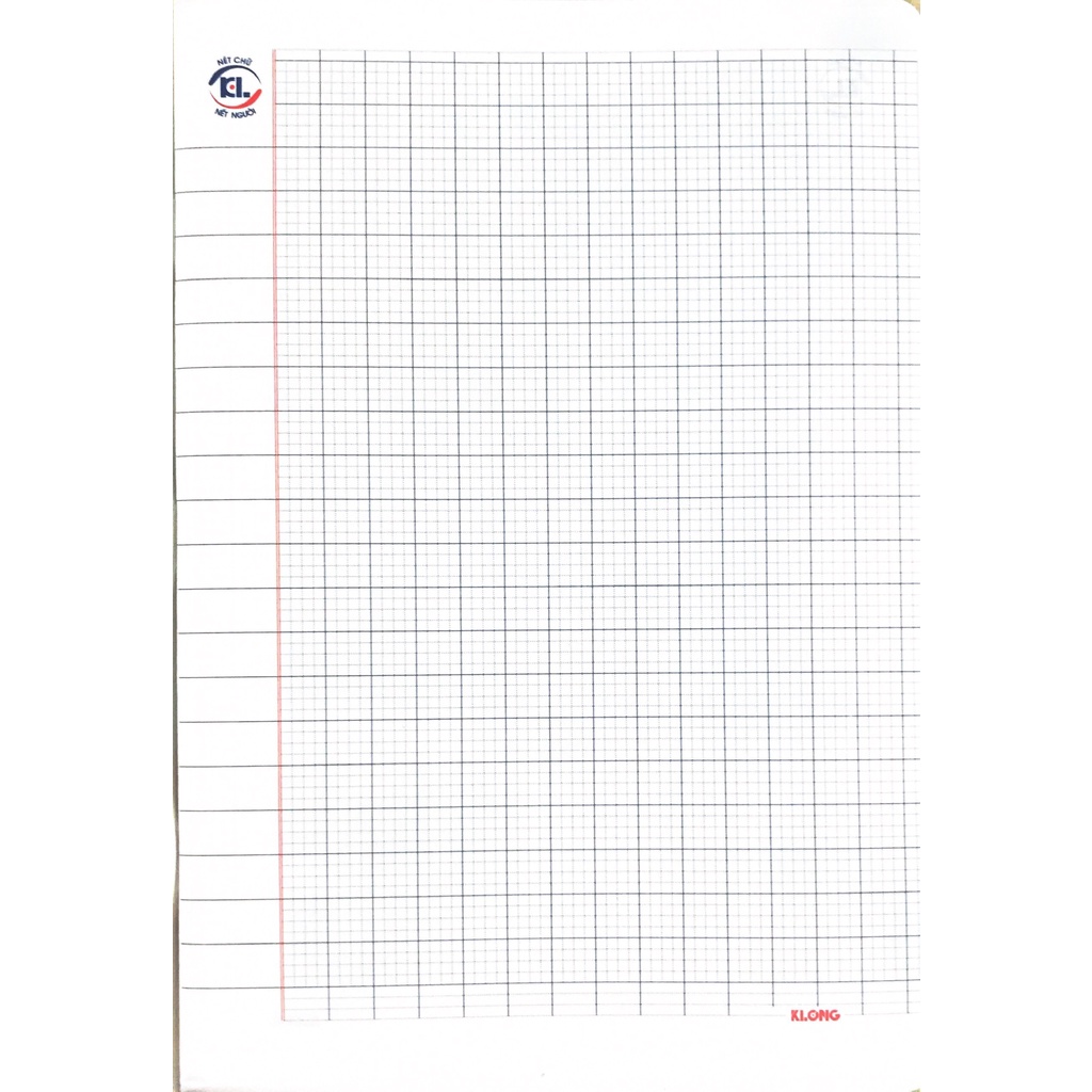 Vở Klong Sóc Bi kẻ 4 ô ly 200 trang : MS 043