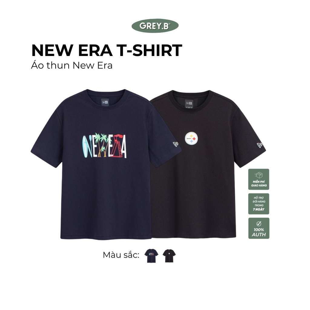 Áo Thun Tay Ngắn New Era GREYB In Hình Chất Liệu Thoáng Mát Phong Cách Hàn Quốc
