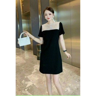 Đầm suông đen kết cườm dự tiệc cao cấp - Mua váy màu đen đi tiệc đẹp