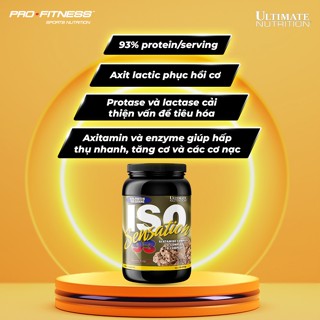 Whey Protein tăng cơ giảm mỡ Iso Sensation 93 Ultimate Nutrition - Whey Isolate tăng trưởng cơ nạc giảm mỡ(Hũ 910g/2lbs)