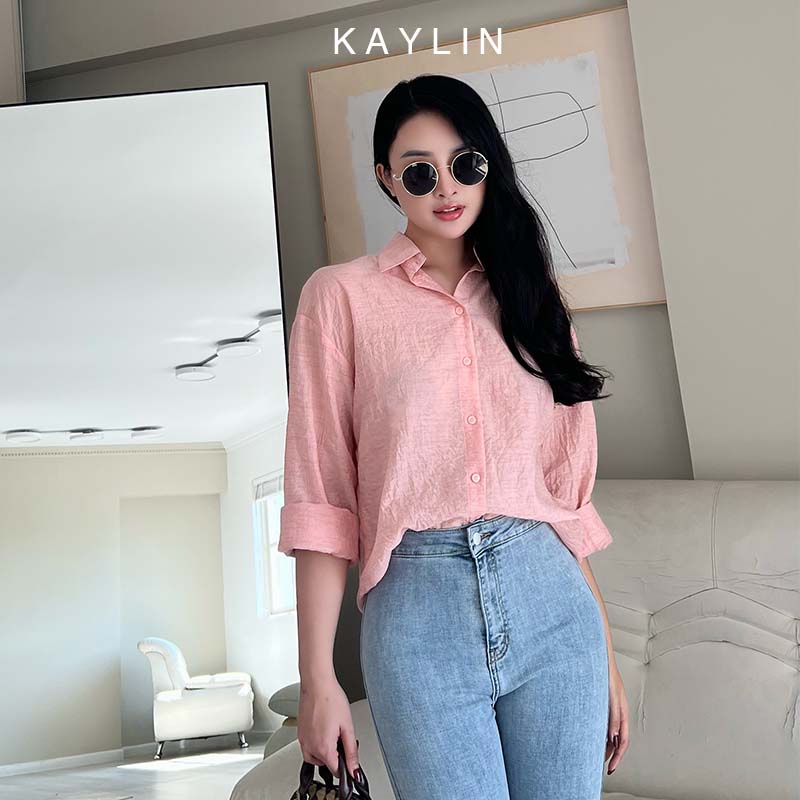 Áo somi vải đũi tơ freesize phong cách KAYLIN - N1968