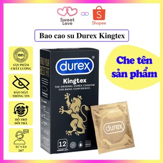 Bao cao su Durex Kingtex - Bao cao su Sweet Love ôm sát 12 chiếc/hộp