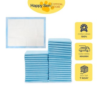 Tấm lót chuồng cho chó mèo màu xanh s/m/l - happy sen
