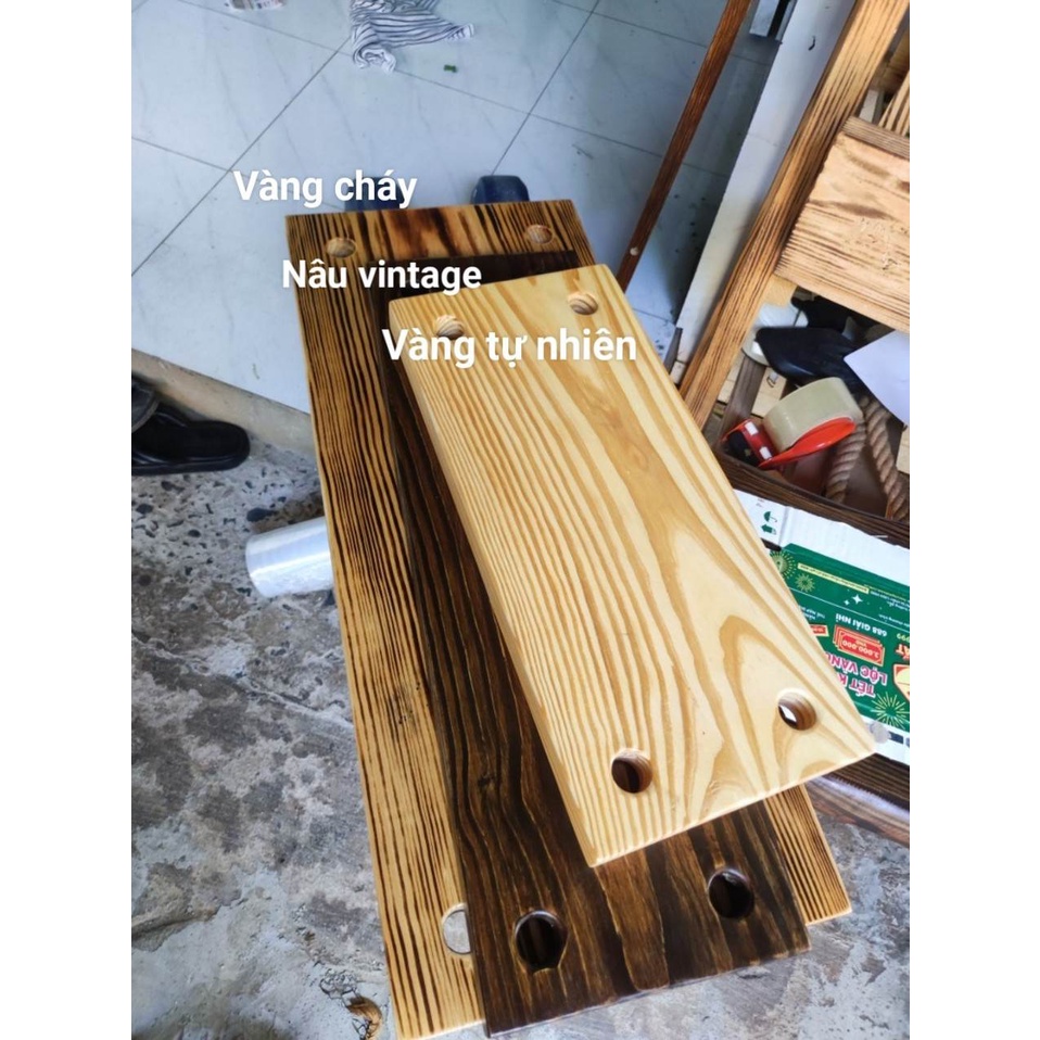 Xích đu gỗ nguyên tấm dày 3cm KT 60 x 20cm