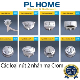 Nút nhấn xả bồn cầu loại tốt xi mạ crom thay cho các loại bồn cầu