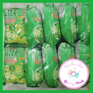 Bán sỉ bịch Bim bim Oishi Snack khoai tây siêu mỏng TATER thins vị dưa leo gói lớn 32 g/10 gói giòn sụn thơm ngon