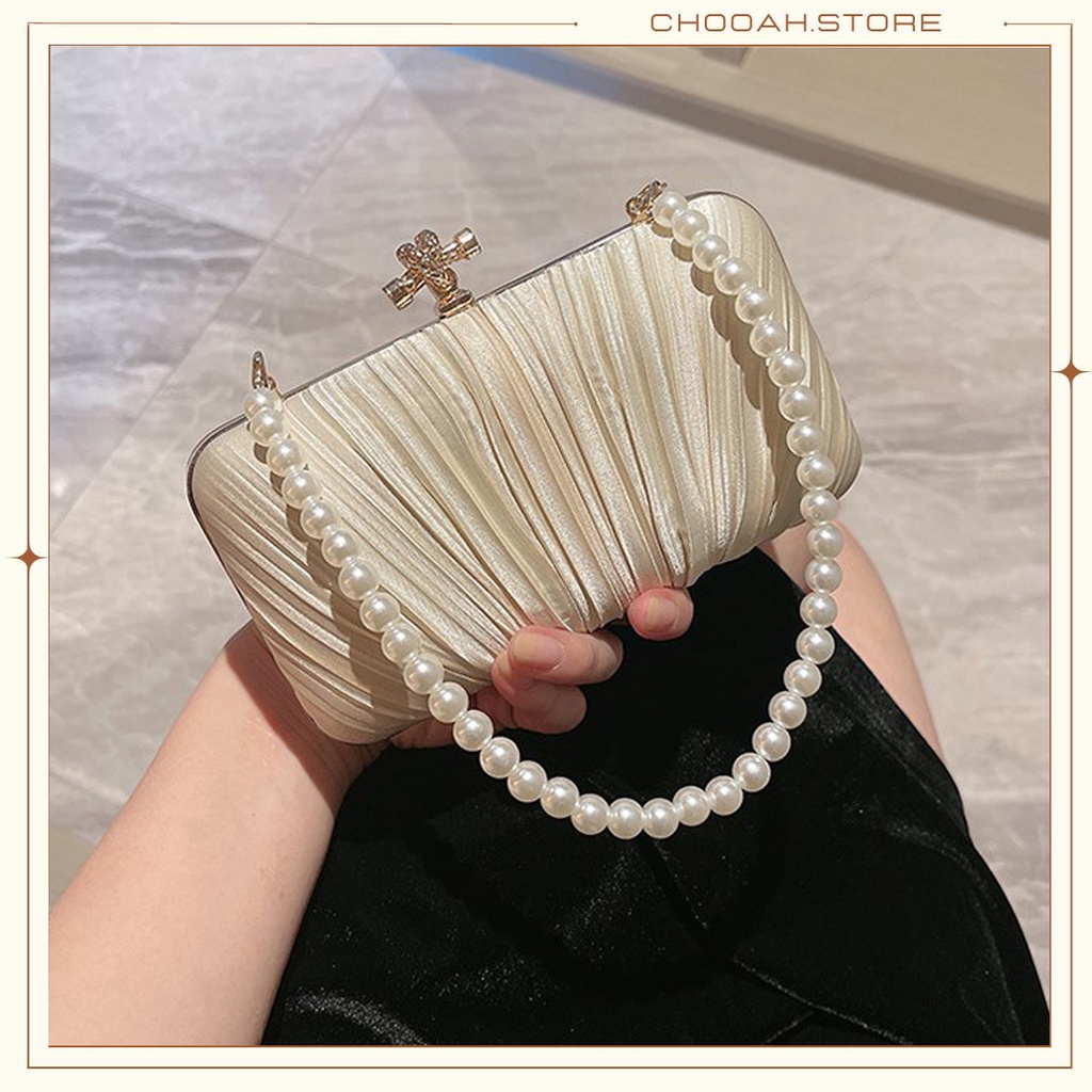 Clutch nữ dự tiệc, ví nữ cầm tay đi tiệc sang chảnh CHOOAH NNA33