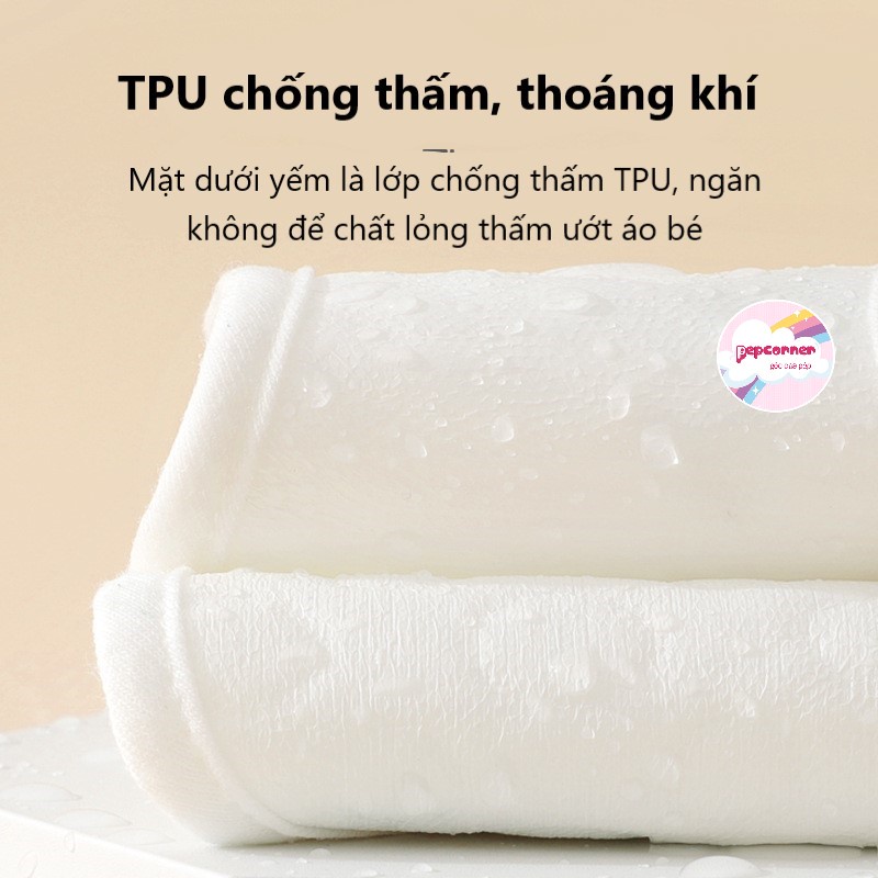 Yếm tròn xoay yếm dãi 360 cho bé chất liệu cotton mềm mịn thấm hút tốt nhiều màu sắc đáng yêu - yếm ăn dặm