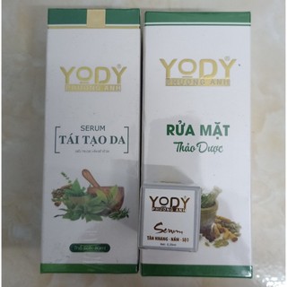 COMBO CHẤM TÀN NHANG + SERUM TÁI TẠO DA + BỘT RỬA MẶT YODY WHITE PHƯƠNG ANH CHUYÊN TÀN NHANG NÁM ĐINH MỤN THỊT SẸO RỖ