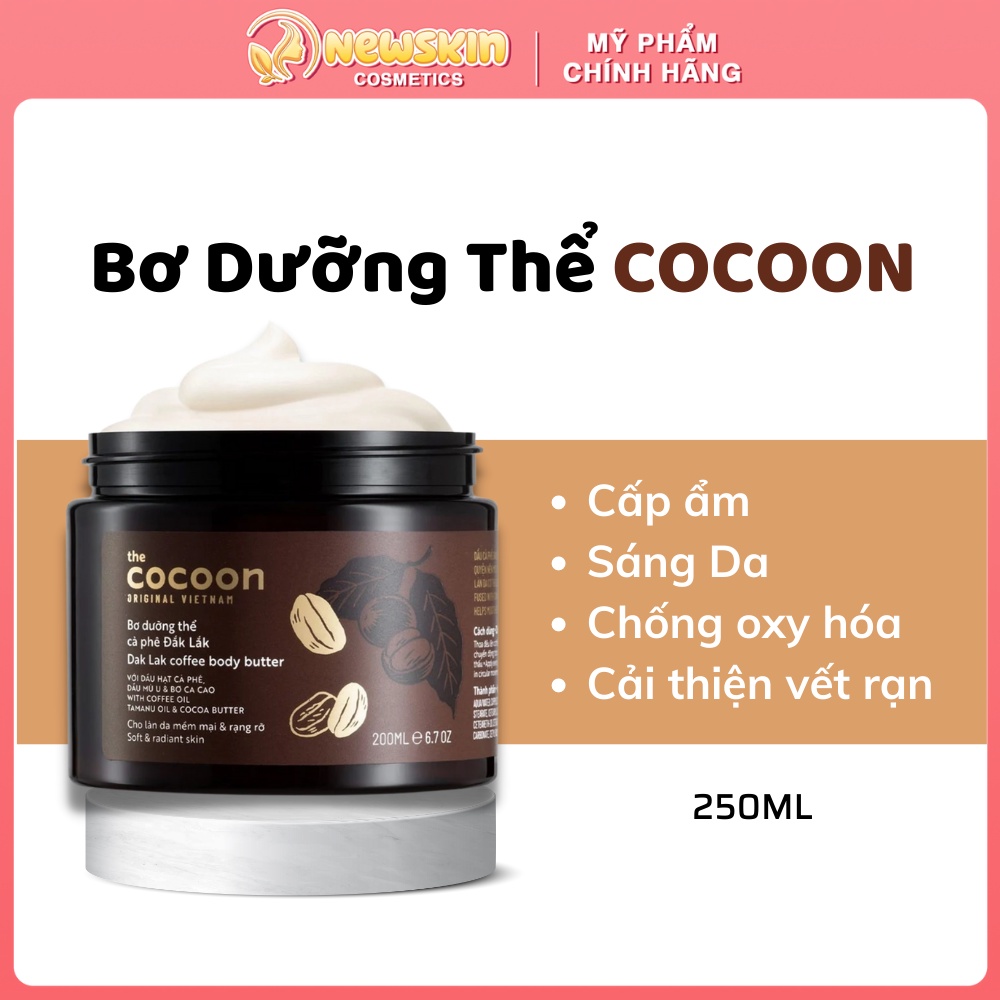 Bơ dưỡng thể cà phê Đắk Lắk cocoon 200ml