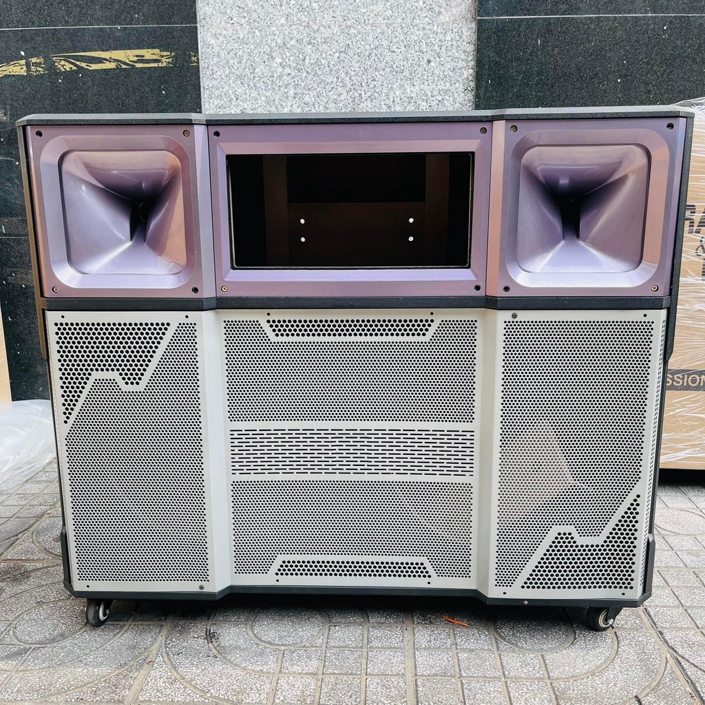 VỎ  VỎ THÙNG 4 TẤC ĐÔI LƯỚI CONG - Thùng Loa 2 Bass 40 2 Trép - 432VIETNAM CHUYÊN RÁP LOA KÉO