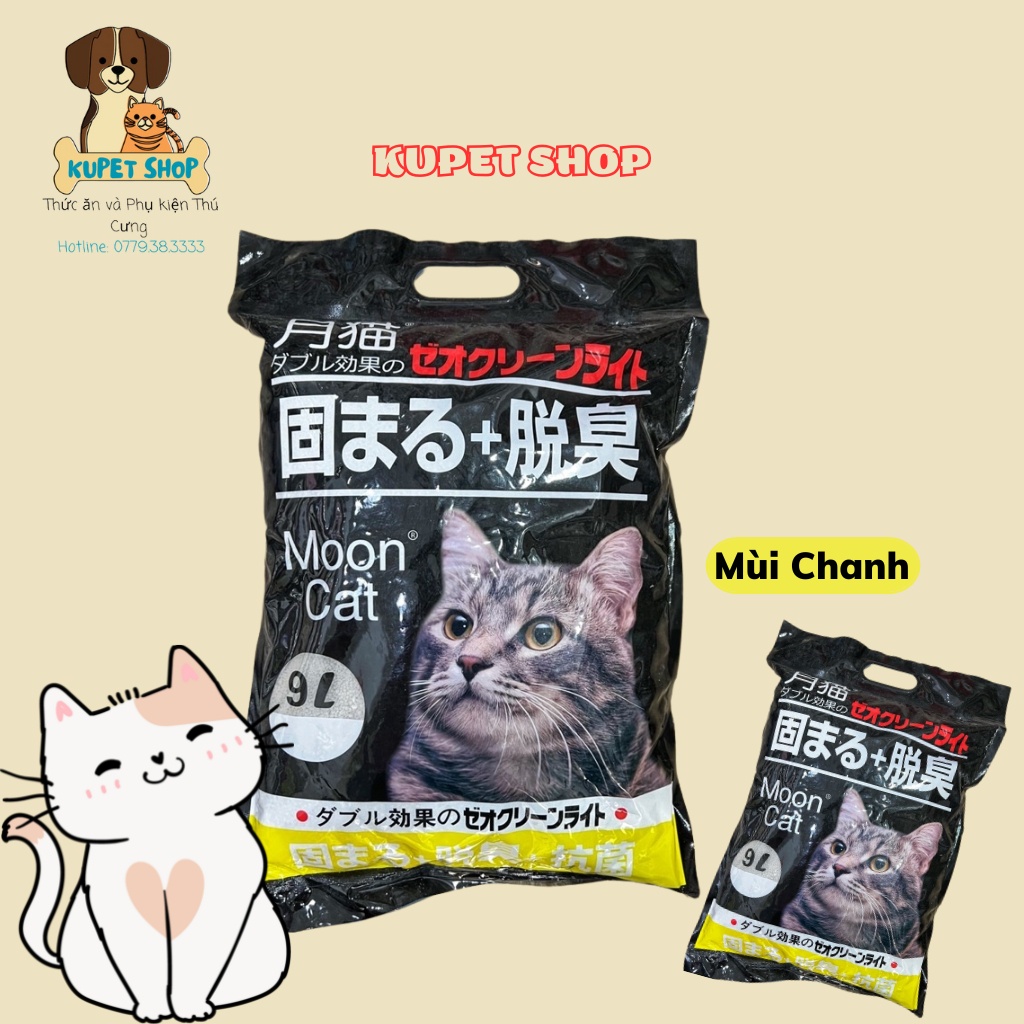 Cát vệ sinh cho mèo nhật đen MoonCat 9L -KuPetShop