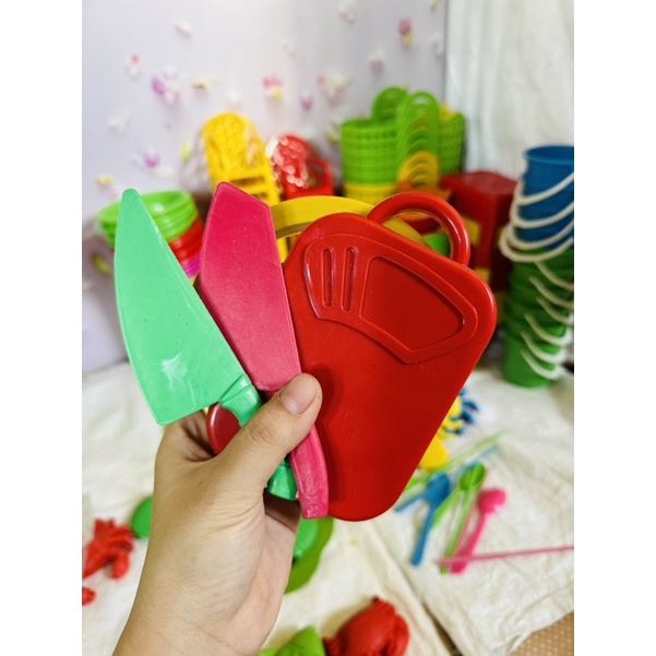 Bộ Đồ Chơi Dao Thớt Như Hình Màu Ngẫu Nhiên - Đồ chơi nhựa - Đồ chơi kg cho bé