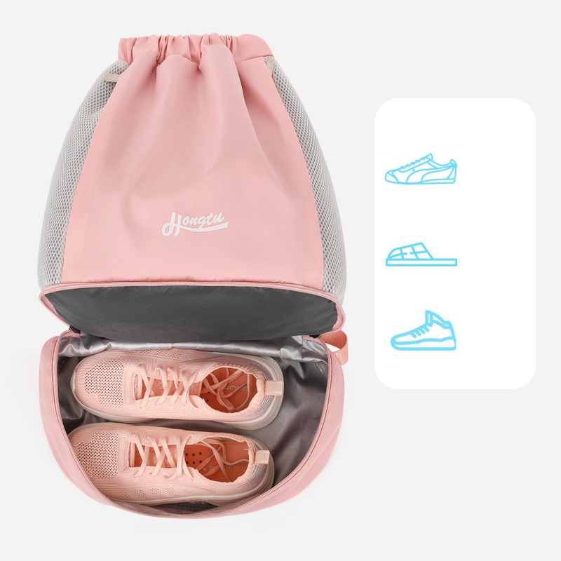 Túi balo dây rút có ngăn để giày thể thao du lịch Ba lô dây rút chống thấm nước đựng đồ bơi
