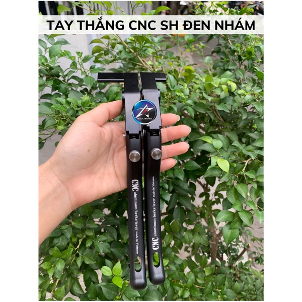 CẶP TAY THẮNG CNC GẮN CHO XE SH ĐEN NHÁM