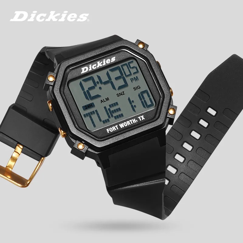 Đồng hồ Dickies số điện tử, Playduo cổ điển bully vuông đồng hồ nam và nữ CL-452