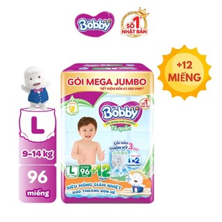 Tã quần BOBBY MEGA JUMBO M112/L96/XL84/XXL76/M120/L104