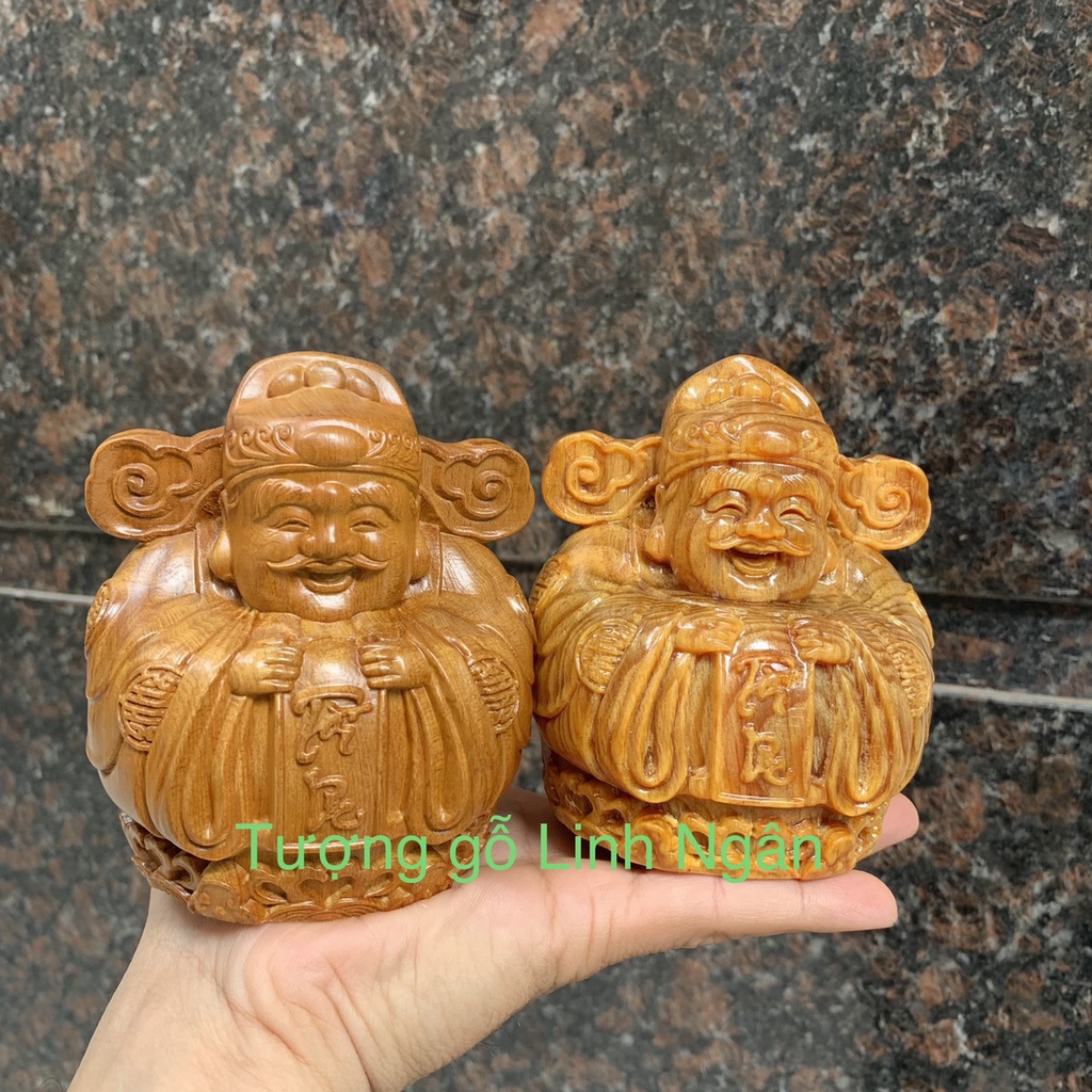 Tượng thần tài mini, thần tài chibi, thần tài để xe ô tô cao 9 cm